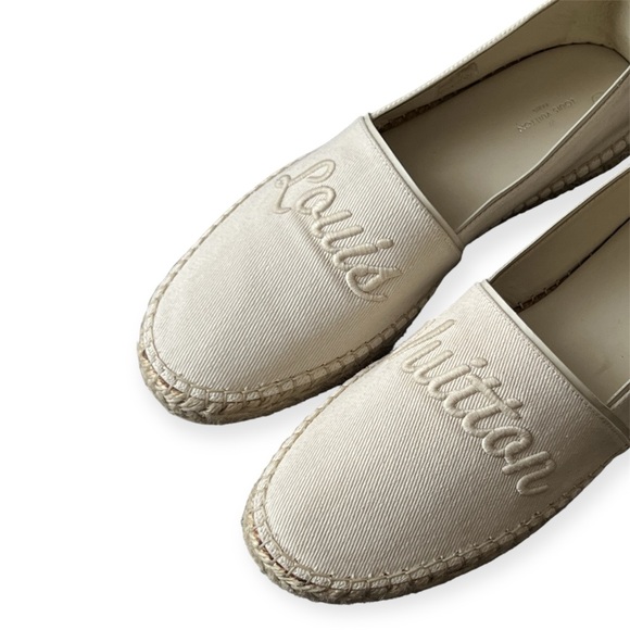 Louis Vuitton Canvas Waterfall Espadrille Flats Size 38 EU - Picture 1 of 10